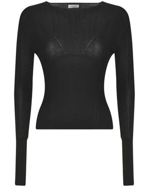 Lanvin Long Sleeve T-Shirts - Black