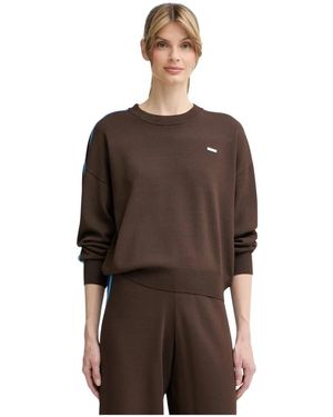 P.E Nation Round-Neck Knitwear - Marrón