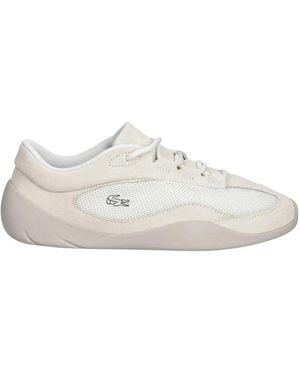 Lacoste Schoenen ,Wit ,Suède Net Lage Sneakers