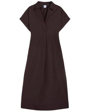 Aspesi Langes Kleid Mit Gürtel - Braun