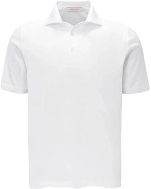 FILIPPO DE LAURENTIIS Icecotton Polo-Shirt Kurzarm Weiß