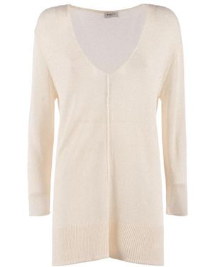 Nenette V-Neck Knitwear - Neutro