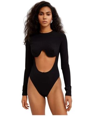 Jean Paul Gaultier Schwarzer cutout-body