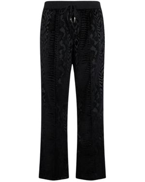 Roberto Cavalli Straight Trousers - Black