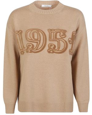 Max Mara Truien & Vesten ,Bruin ,Fido Sweater - Naturel
