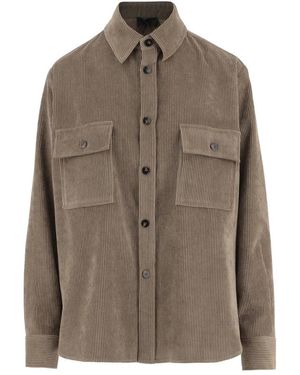F.it Ribbed Stretch Nylon Blend Shirt - Bruin