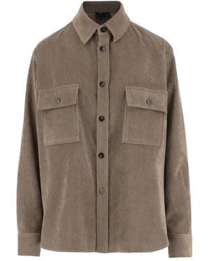F.it Ribbed Stretch Nylon Blend Shirt - Bruin