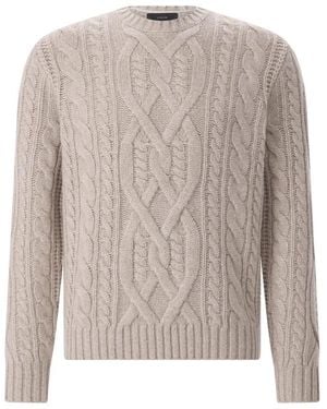 Vince Round-Neck Knitwear - Gris