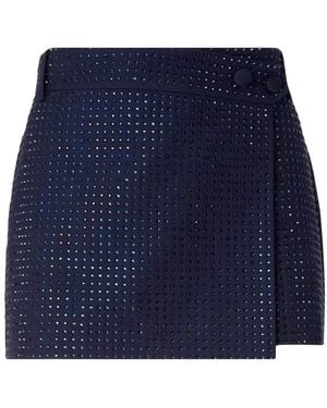 Pinko Soave Strass Minirock - Blau
