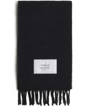 Maison Kitsuné Alpaka-Schal - Schwarz