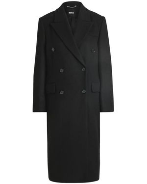 HUGO Double-Breasted Coats - Black