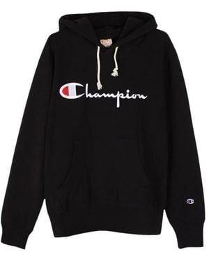 Champion Hoodies & Sweatvesten ,Zwart ,Reverse Weave Hoodie