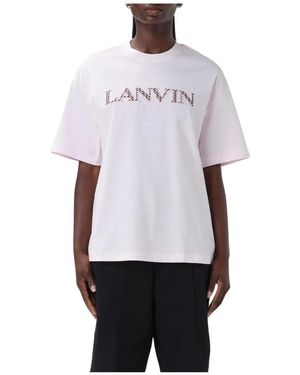 Lanvin Weiße Logo Tee Für Frauen