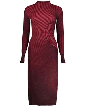 Desigual Kleedjes ,Rood ,Polyester Bloody Long Dress
