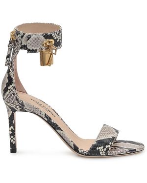 Tom Ford Pythonleder Sandale Mit Detail - Mettallic