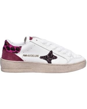 AMA BRAND Klassische Sneaker Aus Echtem Leder - Weiß