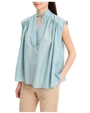 Semicouture Sleeveless Tops - Blue