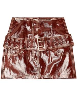 DIESEL Rokken ,Bruin ,Leer L-Evant Rok - Rood