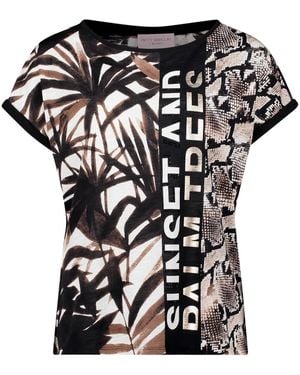 Betty Barclay Overhemden ,Veelkleurig ,Print Shirt - Zwart