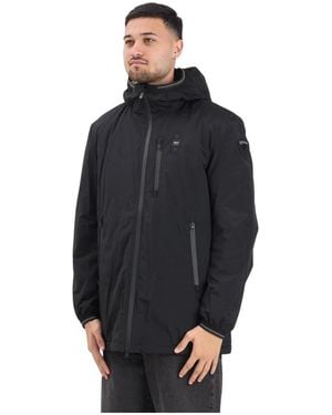 Blauer Taped Jacket Jarvis - Schwarz