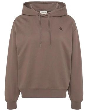 Calvin Klein Monogram Hooded Sweatshirt - Bruin