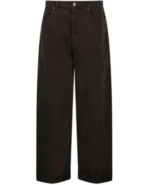 P.A.R.O.S.H. P.A.R.O..H. ,Broeken ,Bruin ,Wijde Broek - Zwart