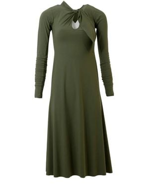 High Midi Dresses - Green