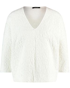Taifun Lässiges 3/4 Arm Gestreiftes Shirt - Weiß