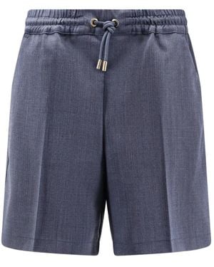 Pinko Blaue Shorts Mit Elastischem Bund Und Kordelzug