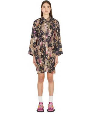 Pam Walking On Flowers Dress - Bruin