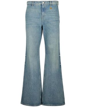 Courreges Jeans ,Blauw ,Denim Hammer Denim Baggy Broek