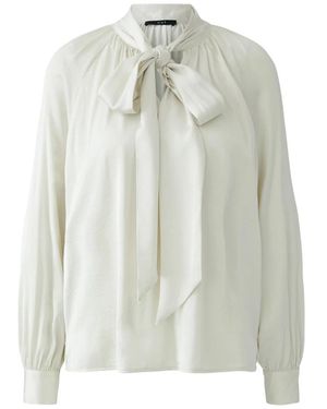 Ouí Satin Strikdas Blouse - Groen