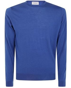 John Smedley Truien & Vesten ,Blauw ,Wol Lundy Crewneck Pullover