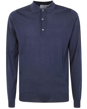 John Smedley Round-Neck Knitwear - Blauw