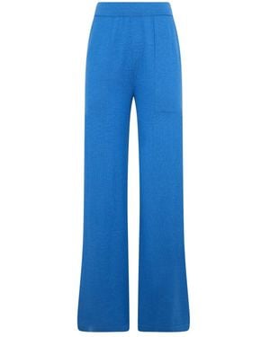 Moorer Wide Trousers - Blu