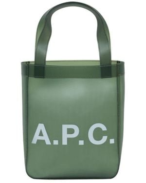 A.P.C. Lou Small Shopper Bag - Groen
