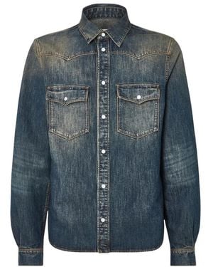 Fendi Overhemden ,Blauw ,Denim Denim Overhemd