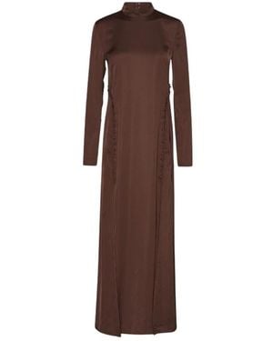 ROTATE BIRGER CHRISTENSEN Satin Maxi Jurk - Bruin