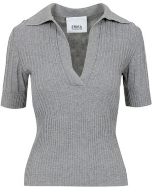 Erika Cavallini Semi Couture Polo Shirts - Grigio