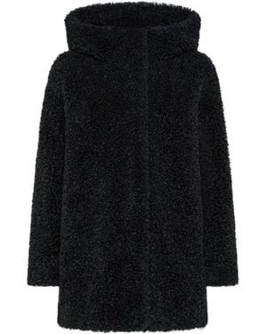 Rrd Hooded Faux Fur Jacket - Zwart
