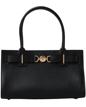 Versace Strukturierte Henkeltasche - Schwarz