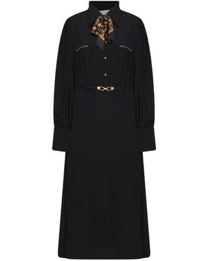 Zimmermann Kleedjes ,Zwart ,Satijn Utility Midi-Jurk