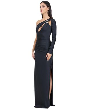 Amen Abito lungo nero con spallina e dettaglio cut-out - Blu