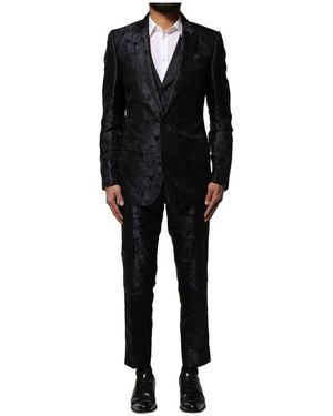 Dolce & Gabbana Single Breasted Suits - Black