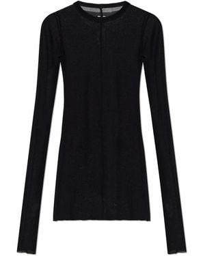 Rick Owens Rib Long Sleeve T-Shirt - Zwart
