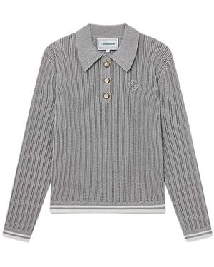 CASABLANCA Round-Neck Knitwear - Grey