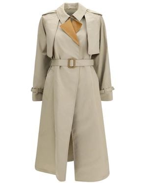 Acne Studios Jassen ,Katoen Gelaagde Trenchcoat - Naturel