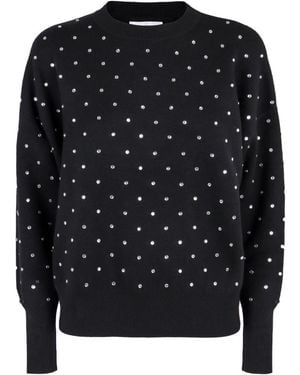 Rabanne Kristalldetail wollpullover - Schwarz