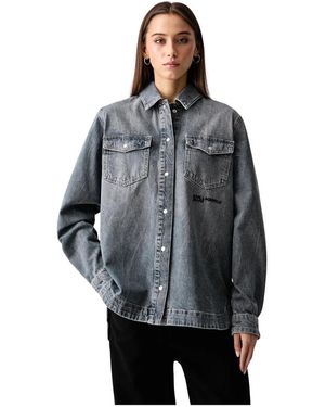 KARL LAGERFELD Denim Shirts - Gris