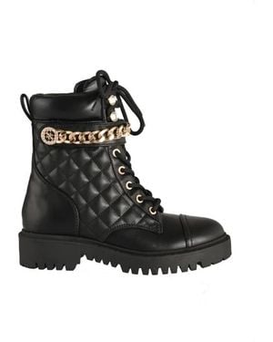 Guess Lace-Up Boots - Black